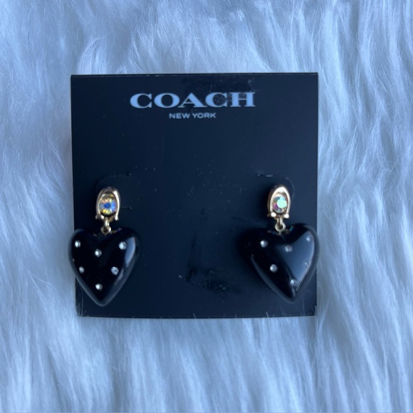 🆕 COACH NEW YORK
HEART DROP CRYSTAL
WOMEN'S STUDDED EARRINGS - Picture 3 of 7